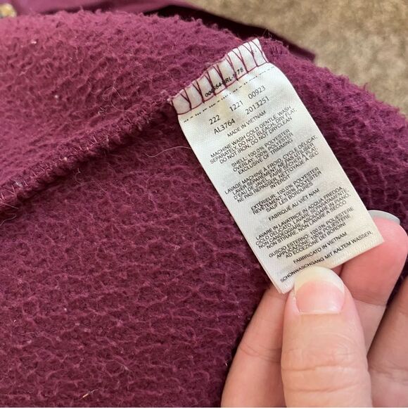 Columbia Women's West Bend Shirt Jacket Sherpa fleece maroon size XL - Picture 8 of 9